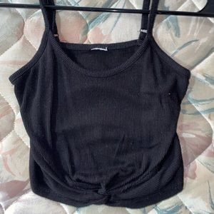 pac sun black crossover crop top !